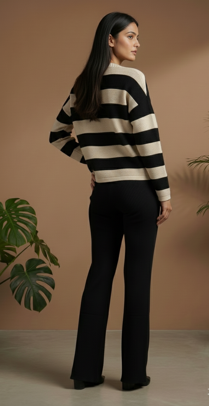Luxe Striped Knit Co-Ord Set