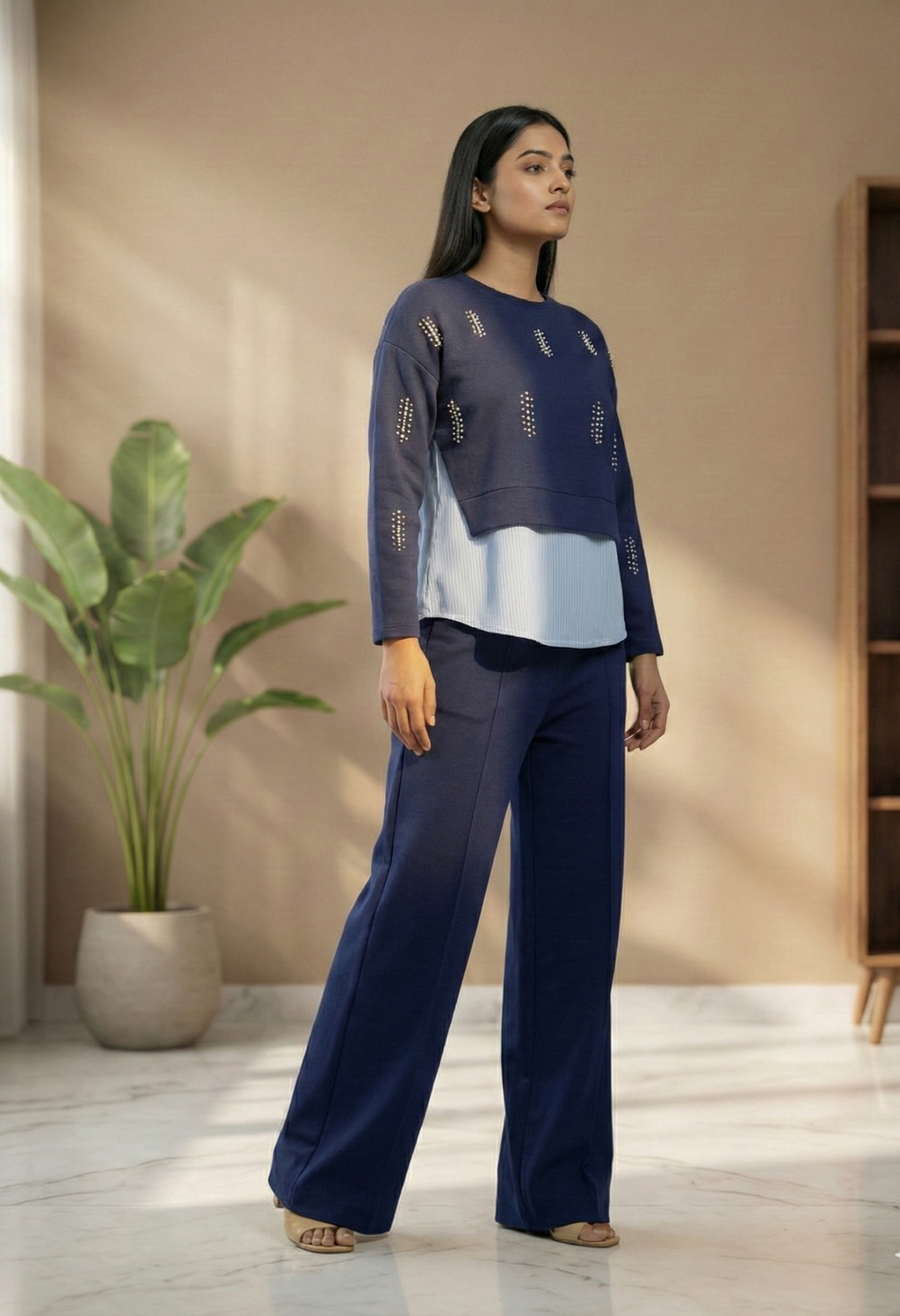 Women's Premium Embellished Layered Co-Ord Set