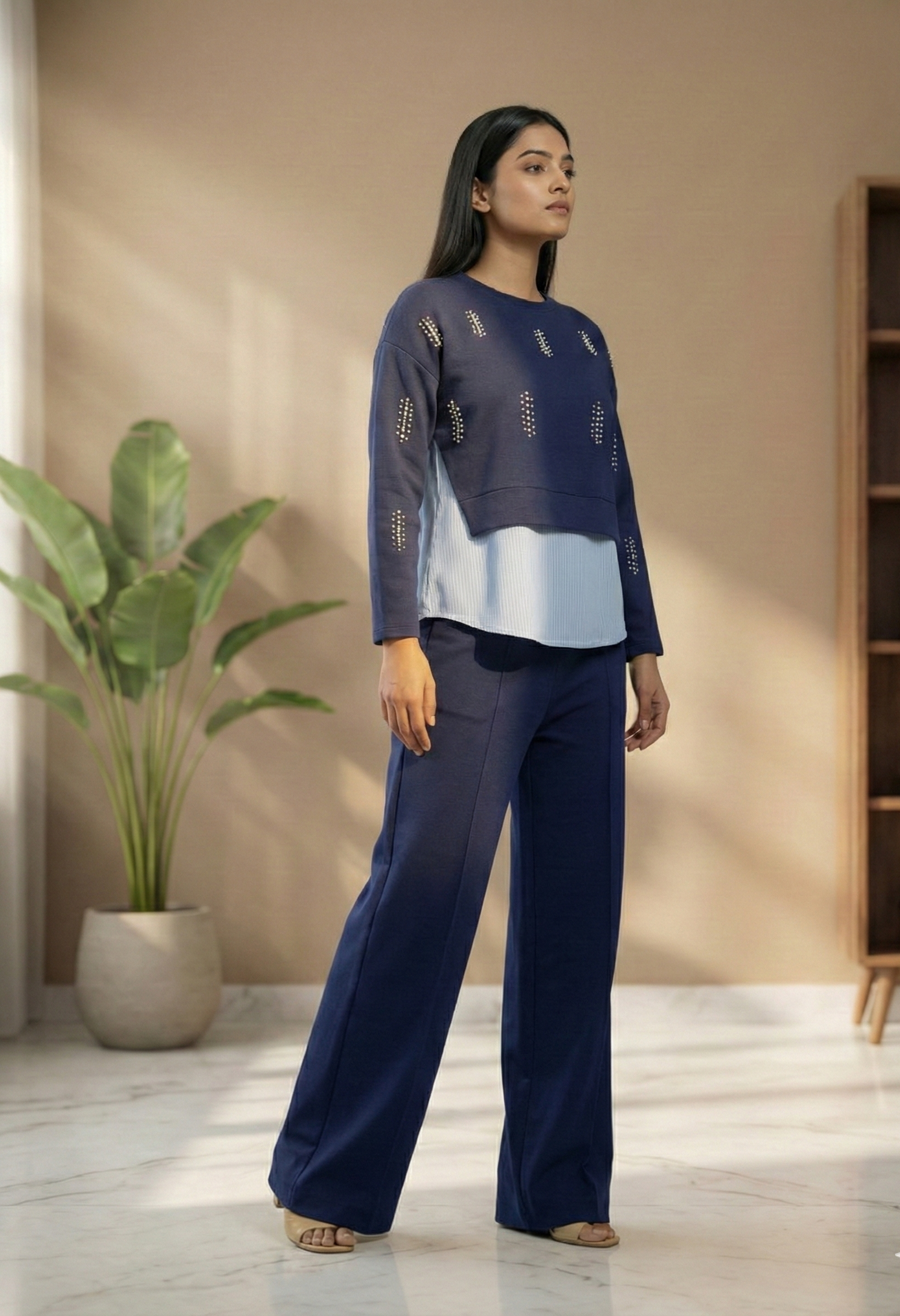 Women's Premium Embellished Layered Co-Ord Set