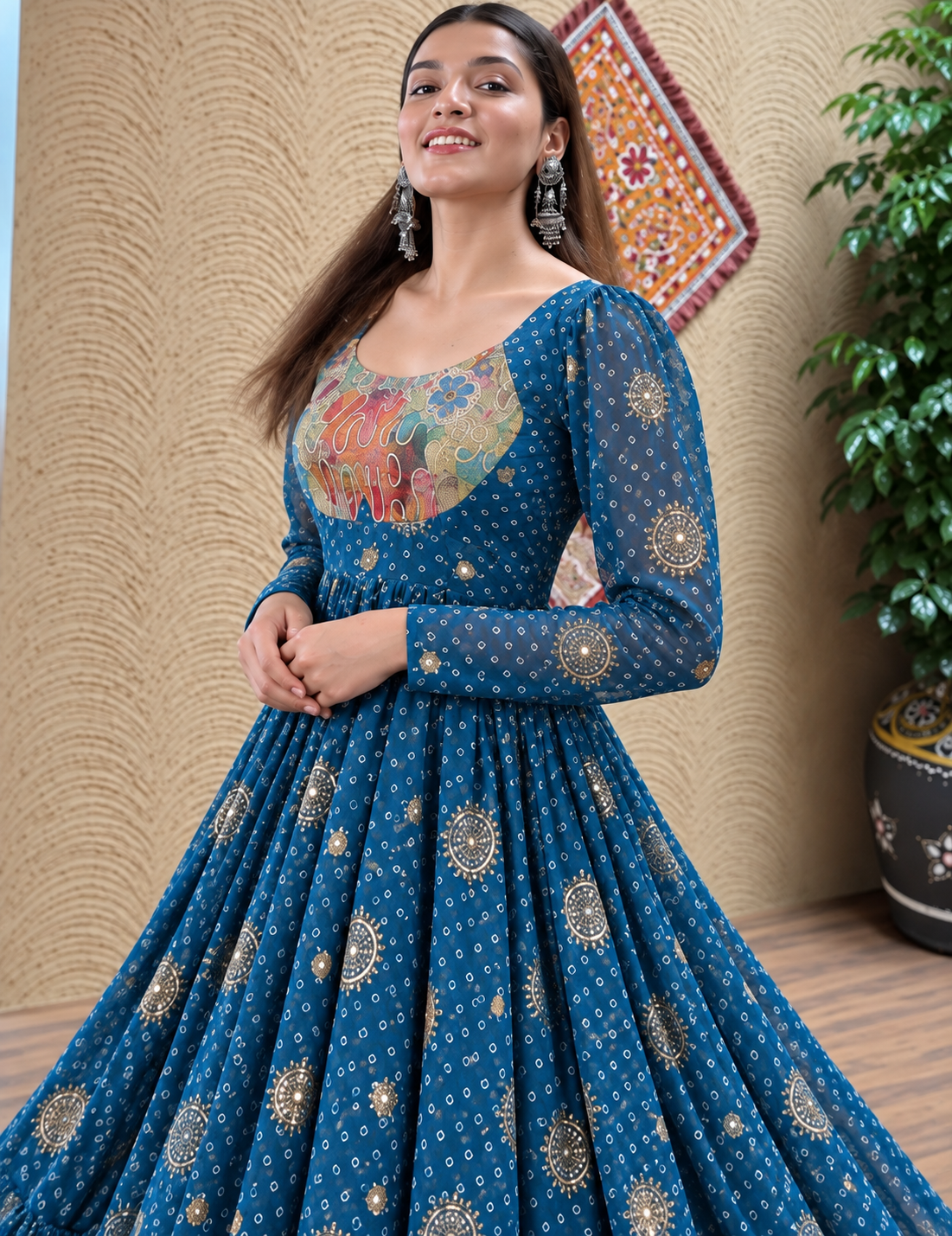 Noor Bhandej Kurti Dress