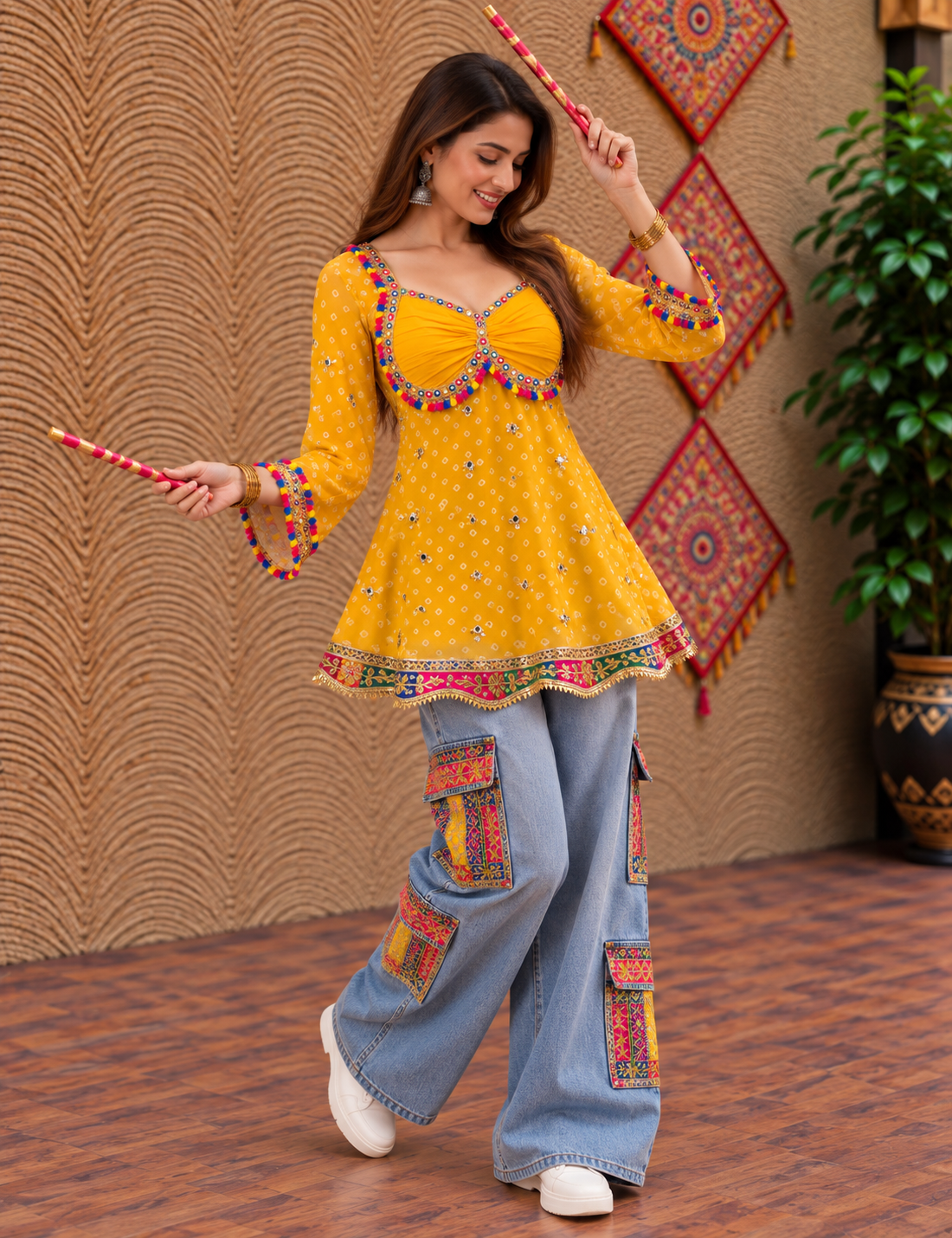 Kesariya Raas Kurti