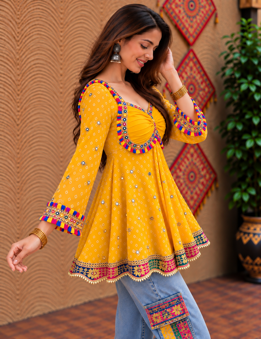 Kesariya Raas Kurti