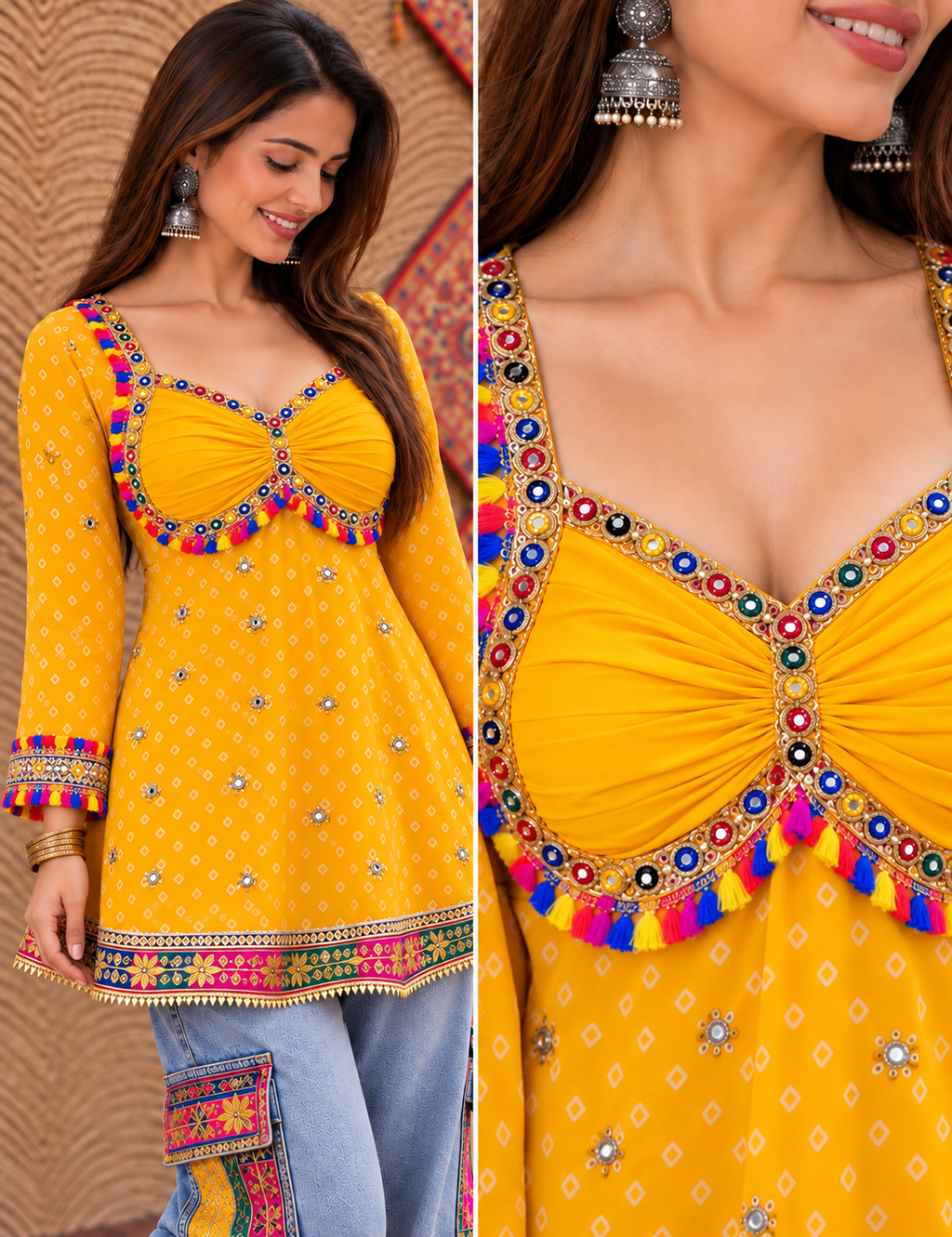 Kesariya Raas Kurti